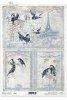 zimowy Paryż, ptaki, wieża Eiffla, zima, list, retro, vintage, ręczne pismo, R185, Paris, Eiffel Tower, bird,  birds, old letters, París, fotos de Navidad, pájaros, cartas viejas , Paris, Weihnachtsbilder, Vögel, alte Briefe 